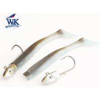 10cm Trolling Tail Shad Lure with 15g Jig Head for Pike Fishing Bass Bait Sandeel Eel Soft Baits Boat Fishing Tackle
