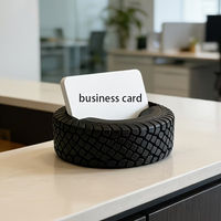 Tire Shaped Business Card Holder And Desktop Decoration Ornament Tire Shaped Card Storage Box