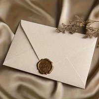 5PCS White/Red Vintage Envelopes Letter Writing Stamp Wax Seal Stickers Postcards Wedding Gift Wrap Envelopes Gift Supply