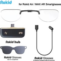 Rokid Lens Insert RokidHub Charger Adapter Cable Magnetic Myopia Glasses Frame for Rokid Air/Rokid MAX AR Glasses/Rokid Glass AI