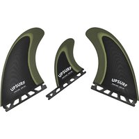 UPSURF Future Surfboard Fin Quillas surf Green Set T1 3 FINS Thruster Fiberglass System Single Tab Surfing Accessory