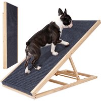 Rampe pour chien en bois massif de 100 cm/70 cm, réglable, antidérapante, avec tapis de sécurité, échelle d'accès pour animaux de compagnie, pour canapé/lit/voiture