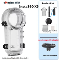 aMagisn Fully Invisible Diving Case for Insta360 X5/X4 Quick-release 60m Waterproof Invisible Diving Case Camera Accessory