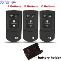 jingyuqin 4 Buttons Remote Folding Flip Car Key Fob Shell Cover Case For Mazda5 EU 2005 2007 CX7 Replacement