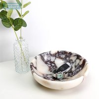 Light Luxury And Retro Natural Marble Home Living Room Groggery Fruit Snack Storage Bowl Jewelry And Jewelry A Mini Ornament