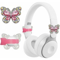 2 Pack New Butterfly Shape Headphone Decorations 3D Detachable Earphone Charms Gift Easy To Install Headphone Accessories Girls