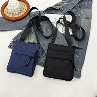 Women Men Nylon Shoulder Bag Fashion Leisure Solid Color Waterproof Cross-body Bag Messenger Bags Outdoor Sports Cellphone Pouch