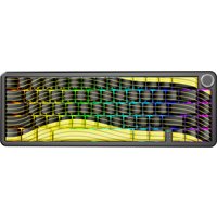 ATTACK SHARK X65PRO HE Rapid Trigger Wireless Gaming Keyboard, 0.01mm RT Accuracy 8000Hz Wired Keyboard with Magnetic Switch, Adjustable Actuation, Snap Tap, RGB Lighting for PC/Mac, Yellow Contours