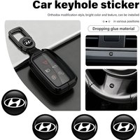 14mm Car Key Stickers Remote Control Keyfob Case Emblem Decorative Accessory for Hyundai I10 I20 I30 I40 Ix20 Ix35 Ix55 Nexo ION