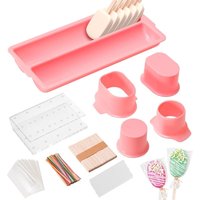 New Double Row Tray Cake Pop Mold Set Reusable with Acrylic Stand Cake Pop Cutter Non-Stick DIY Baking Tools Home Baking