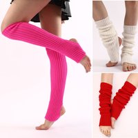 50Cm Yoga Dance Foot Cover Sports Adult Older Children Knitted Warm Leggings Ballet Foot Stacking Socks Cover Leg Warmer