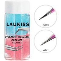 Nettoyeur de pincettes à cils, 25ml, outils de nettoyage avec dissolvant de colle, liquide et boule éponge, colle de nettoyage