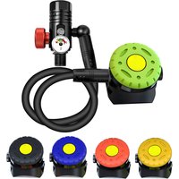 THAISTONE M18*1.5 Scuba Tank Aluminum First-Stage Regulator -Pressure Gauge and Plastic Second-Stage Regulator