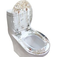 Superior Beautiful Resin Toilet Seat Cover Stainless Steel Slow Down Toilet Cover Mute Thickened U/V/O Universal Tapa De Baño Wc
