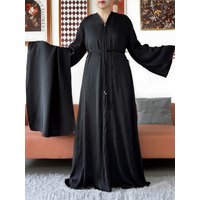 High Quality Women Party Elegant Abaya Long Sleeve Abaya Muslim Women Dress Islamic Clothing Cardigan Abaya Robe Dubai Turkey