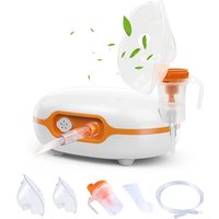 Verneblermaschine mit Maske in 2 Größen, tragbare Verneblermaschine für Erwachsene und Kinder mit vollem Zubehör, Vernebler-Dampfinhalator Tiny