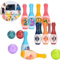 Bowling Game Set Animal Number Learning Education Toys For Kids Toddlers Interactive Indoor Sports Toys For Kid Gift