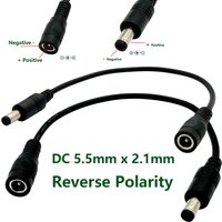2pcs Reverse Polarity Power Conversion Cord Cable Converter Wire DC 5.5mm x 2.1mm for Keyboard Guitar Piano Effect Pedals