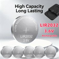 1-20PCS LIR2032 Rechargeable Lithium Battery 2032 charging Can Replace 3.6v 40mAH CR2032 for watches Coin Battery