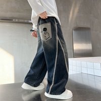 Jean droit pour garçons, grand et grand, pantalon en Denim, Long, nouvelle collection automne-hiver 2025