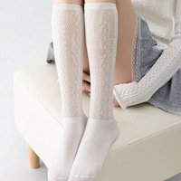 Women Stockings Fashion Transparent Spring Summer Thin Knee High Socks For Women Solid Color Mesh Breathable Long Socks
