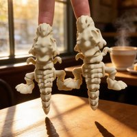 3D Printed Cute Articulated Dinosaur Decor Keychain Tyrannosaurus Rex Skeleton Rotatable Joints T-Rex Stress Relief Gift