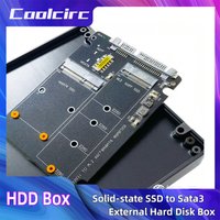 Coolcirc NGFF to SATA 3 External HDD Enclosure Adapter MSATA SSD M.2 SATA Protocol Adapter Board for Data Transfer