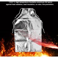 1000°C Heat Resistant Aluminum Foil Apron High Temperature Working Apron Aluminum Apron Apron With Aluminum Aluminum Foil Apron