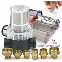 1/2'' 3/4'' 1'' Garden Hose Filter 10-200 Mesh Strainer with Brass Coupling Joint Agricultural Irrigation Prefilter Impurities