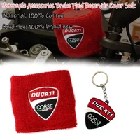 For Ducati Monster Panigale Diavel Superleggera V4 V2 Scrambler Motorcycle Embroidery Front Fluid Oil Brake Reservoir Sock Cover