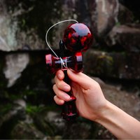 Kendama Skill Ball Graffiti red Japan- Hand-Eye Coordination Balance Training Toy with Mixed Colors,wooden Kendama