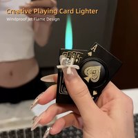 2026 New Style Poker Metal Butane Gas Lighters Windproof Fashionable Lighter Premium Tools Festival Gifts Smoking Accessories