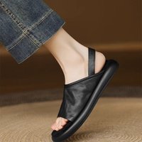 Women's Summer Sandals with Flat Bottoms, Soft Soles, Versatile Soft Leather, Casual Super Soft Sandals, 2025 New Style