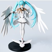 21CM New Anime Hatsune Miku Angel Wings Cos GUNDAM Standing Posture Kawaii Figure PVC Model Toys Doll Ornament Gifts