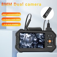 Industrial Endoscope Camera HD 4.3 Inch LCD IP67 Waterproof Inspection Borescope Camera Semi-Rigid Cable Gadgets for Pipe