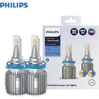 Philips LED H8 H11 H16 Fog Light Ultinon Essential Dual Color CCT White Yellow Switchback LED Auto Lamps 12V 11W 11366UEDX2, 2x