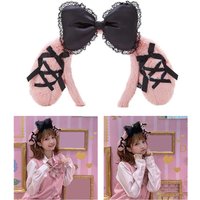 Women Girls Cute Cartoon Melody Ears Shaped Headband Plush Hair Hoop Makeup Photoshoot Christmas Party Headpieces