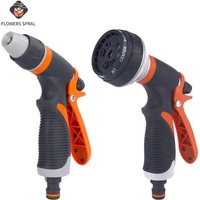 High Pressure Garden Hose Nozzle Garden Watering Car Wash Adjustable Glue Spray Water Gun TPR Drop Corrosion Resistant