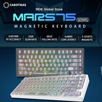 IROK CAROTMAS Mars75 Pro Mars75 Magnetic Gaming Mechanical Keyboard 75% layout Rapid Trigge 0.001mm 8K Wired Gamer Keyboard