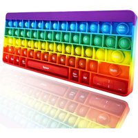 Silicone Keyboard Push Bubble Fidget Sensory Toys for Kids and Adults ADHD Autism Anxiety Stress Reliever Gifts Creative Idea