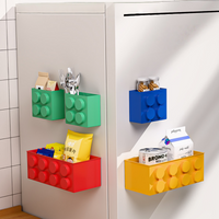 Building Blocks Refriger Atorstorage Rack Magnetic Wall-mounted Sundry Items Storage Box Refrigerator Side Storage Rack