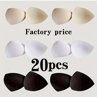 20Pcs Invisible Triangular Bra Pads, Sponge Padding Enhances Support and Shaping, Reusable Breast Pads High-Quality Underwear Accessories, Suitable for Swimwear, Sports Bras, and Everyday Underwear