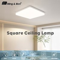 Modern Square LED Ceiling Lamp Neutral Light Cold White 100-240V 45W Ceiling Panel Light for Bedroom Living Room Home Lighting