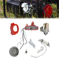 Schwungrad-Starter-Kit, elektrischer Anlasser, Zündkit mit Schlüsselschalterkasten und Zündspule für HONDA GX160 5,5 PS, HONDA GX200 6,5 PS