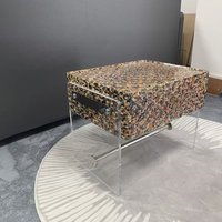 Bedside Table Light Luxury Simple Modern High-end Artistic Sense Acrylic Storage Cabinet Creative Bedside Cabinet Side Cabinet
