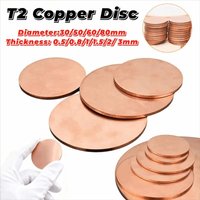 Crafts Diameter 30-80mm Pure Copper Sheet Thickness 0.5-3mm Circular T2 Copper Disc Copper Sheet