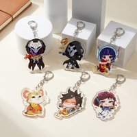 Overwatch 2 OW2 6cm Acrylic Keychain Tracer Mercy Double Sided HD Chibi Collectible Game Bag Pendant Gift