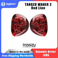 Słuchawki douszne Tangzu Waner 2 Red Lion Bass Edition z dynamicznym przetwornikiem, wysokiej jakości dźwiękiem, wygodne w noszeniu, przewodowe.
