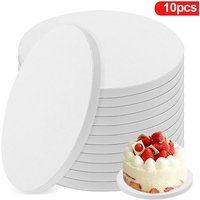 10Pcs 10Inch Round Cake Boards Base for Wedding Birthday Party Christmas Supplies Cake Drum Board Baking Tools Paper Pizza Pan