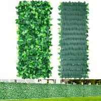 1/2/3/4Pcs Garden Fence Screen Artificial Realistic Dense Leaves Greenery Ivy Privacy Screen for Patio Festival Event Wedding